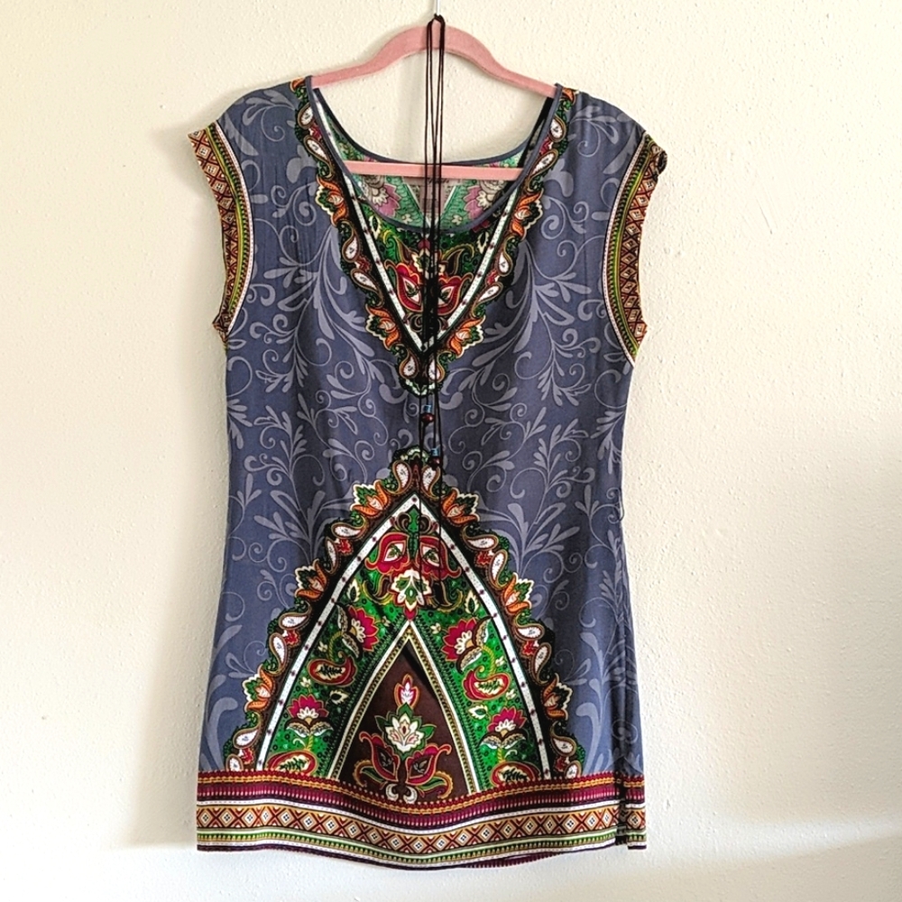 Paisley tunic dress